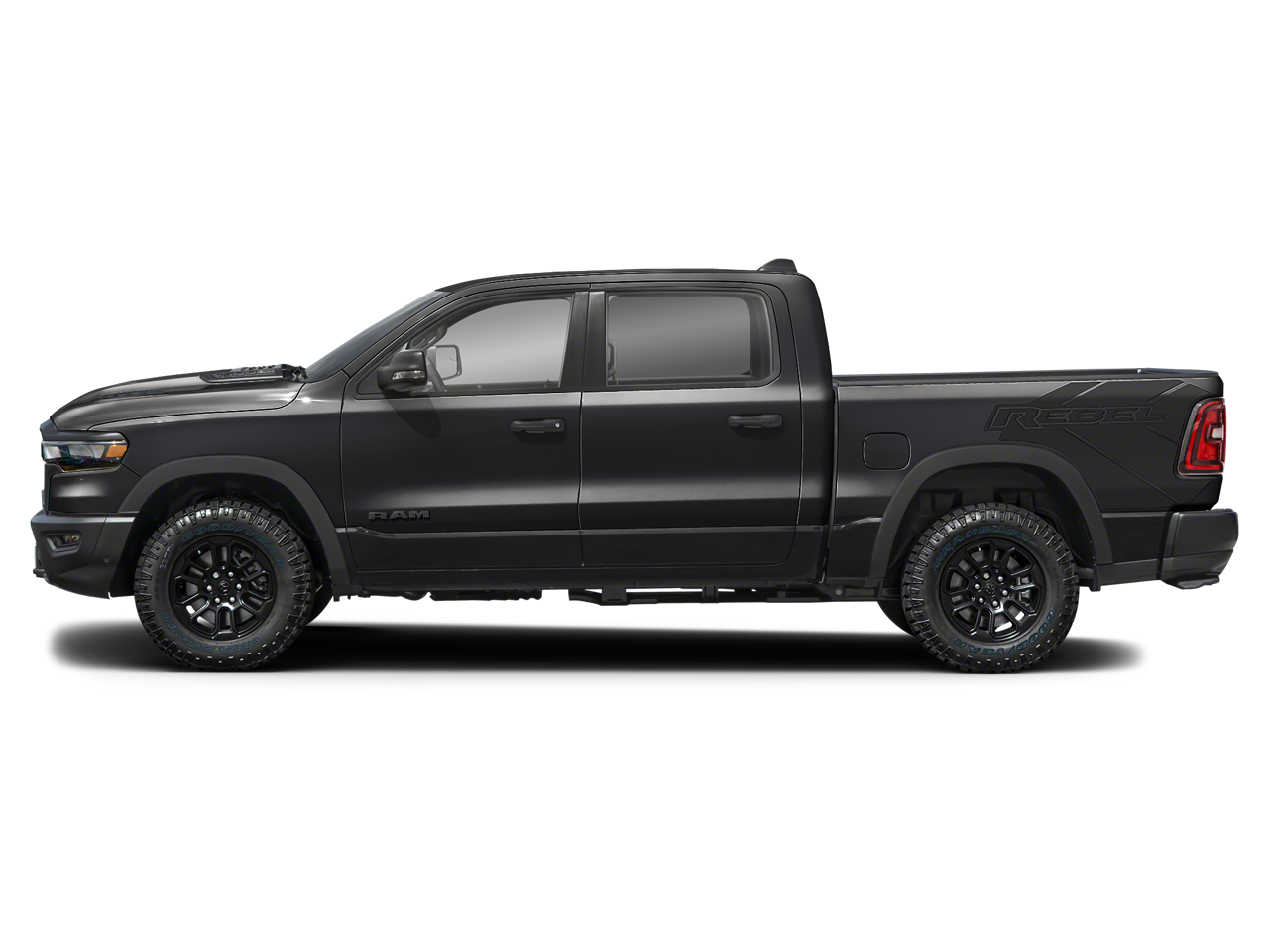 New 2027 Diamond Black Crystal Pearl-Coat Exterior Paint RAM RAM 1500 REBEL CREW CAB 4X4 5