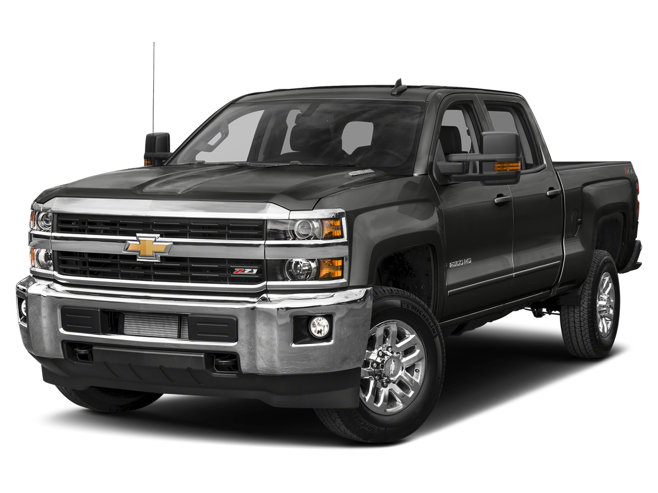 Gray (Tungsten Metallic) 2015 Chevrolet Silverado 2500HD LT Crew Cab 4WD Pickup Truck Four-Wheel Drive 6-Speed Automatic