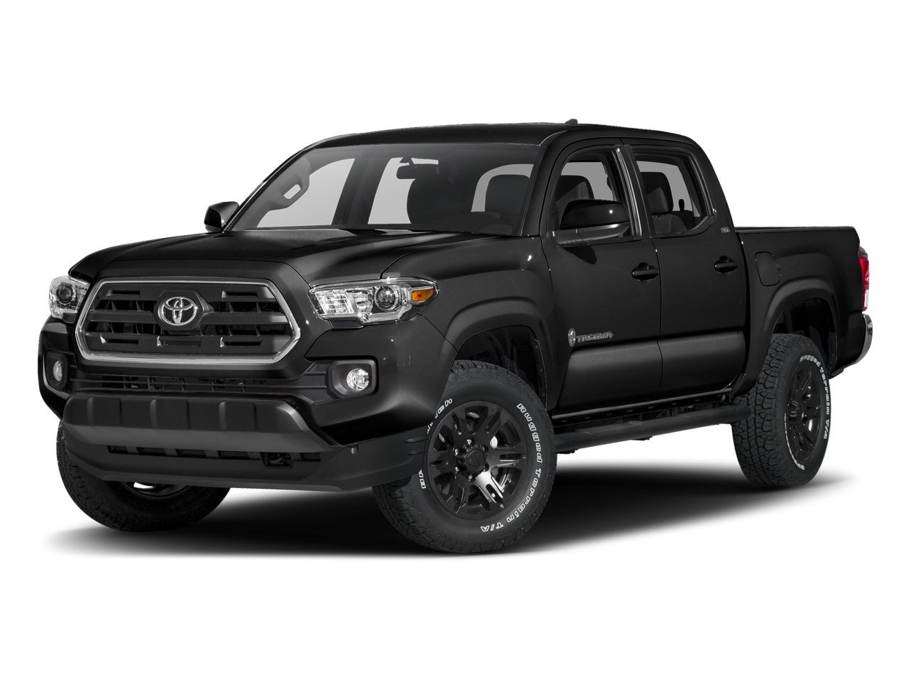 Black 2017 Toyota Tacoma Pickup Truck Four-Wheel Drive 
