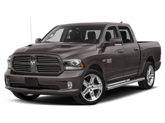 Brilliant Black Crystal Pearl Coat 2018 RAM 1500 Big Horn Crew Cab 4WD Pickup Truck Four-Wheel Drive 8-Speed Automatic