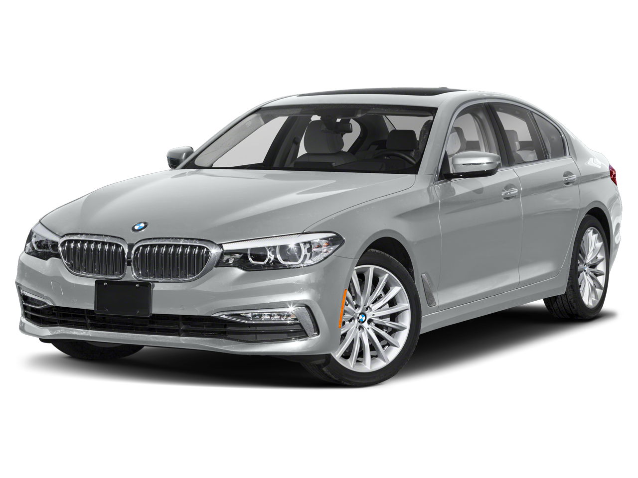 Silver 2019 BMW 5 Series Sedan Rear-Wheel Drive 