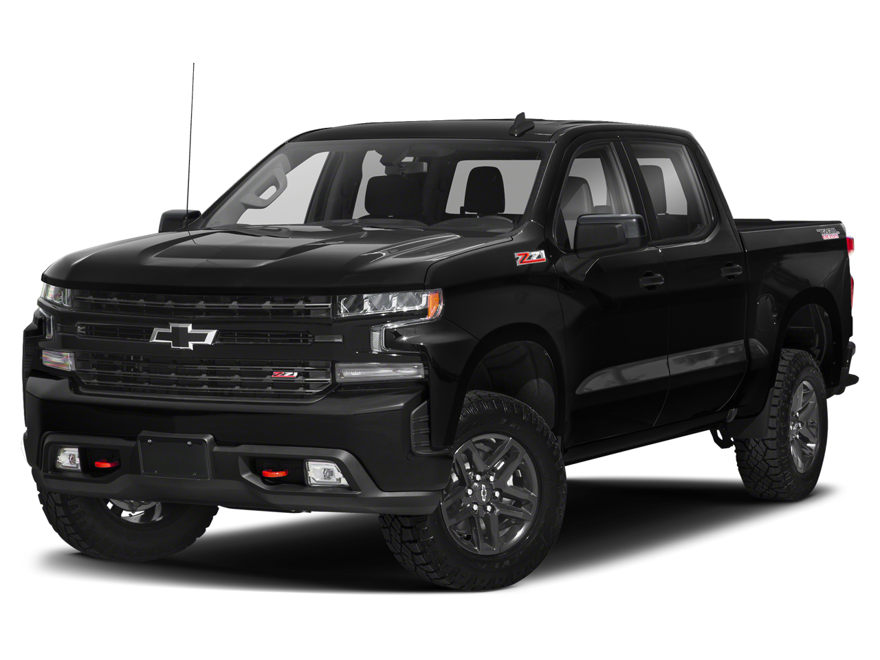 Silver Ice Metallic 2019 Chevrolet Silverado 1500 LT Trail Boss Crew Cab 4WD Pickup Truck Four-Wheel Drive Automatic