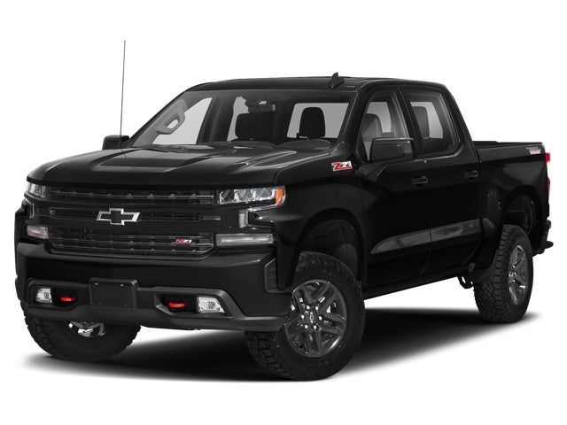 Silver Ice Metallic 2019 Chevrolet Silverado 1500 LT Trail Boss Crew Cab 4WD Pickup Truck Four-Wheel Drive Automatic