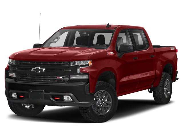 Silver Ice Metallic 2019 Chevrolet Silverado 1500 LT Trail Boss Crew Cab 4WD Pickup Truck Four-Wheel Drive Automatic