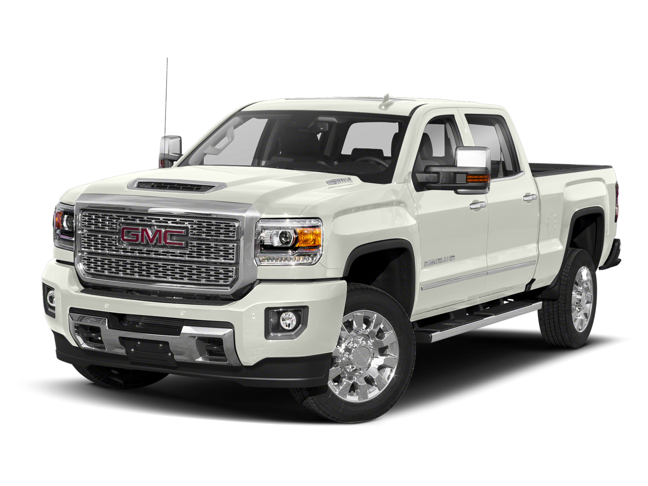 White Frost Tricoat 2019 GMC Sierra 2500HD Pickup Truck Four-Wheel Drive Automatic