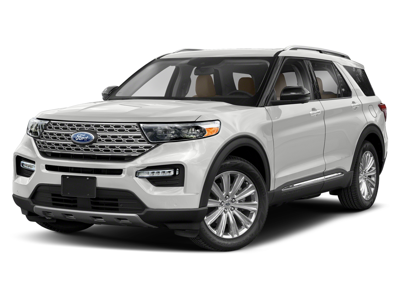 Star White Tri-Coat 2020 Ford Explorer SUV / Crossover All-Wheel Drive Automatic