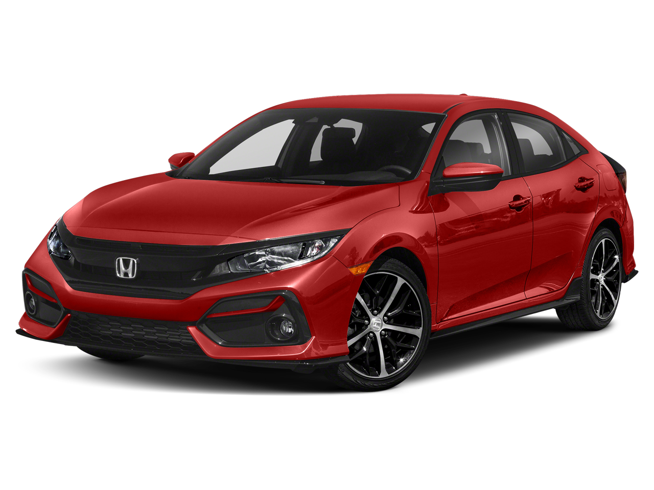 White 2020 Honda Civic Hatchback Sport FWD Hatchback Front-Wheel Drive Continuously Variable Transmission