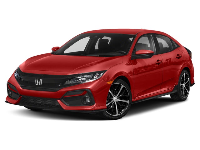 White 2020 Honda Civic Hatchback Sport FWD Hatchback Front-Wheel Drive Continuously Variable Transmission