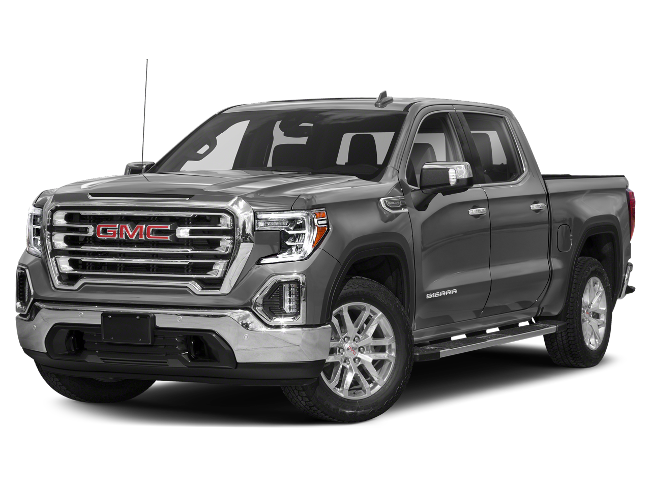 Used 2021 Satin Steel Metallic GMC 4WD Crew Cab Short Box SLT image 24