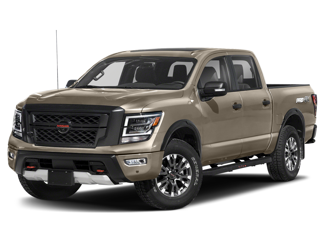 Brown (Beige) 2021 Nissan Titan Pickup Truck Four-Wheel Drive Automatic