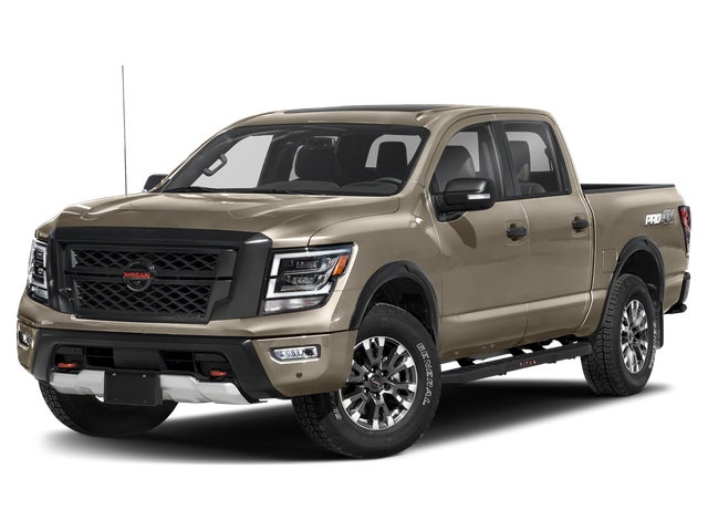 Brown (Beige) 2021 Nissan Titan Pickup Truck Four-Wheel Drive Automatic