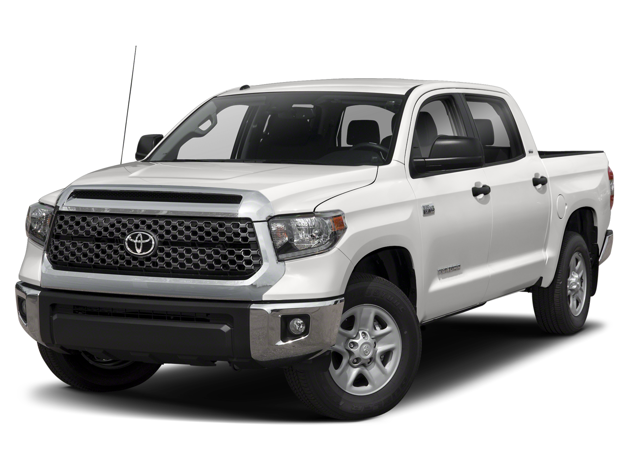 Super White 2021 Toyota Tundra SR5 CrewMax 4WD Pickup Truck Four-Wheel Drive Automatic