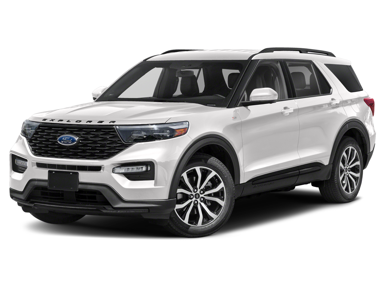 White Metallic 2022 Ford Explorer SUV / Crossover Rear-Wheel Drive Automatic