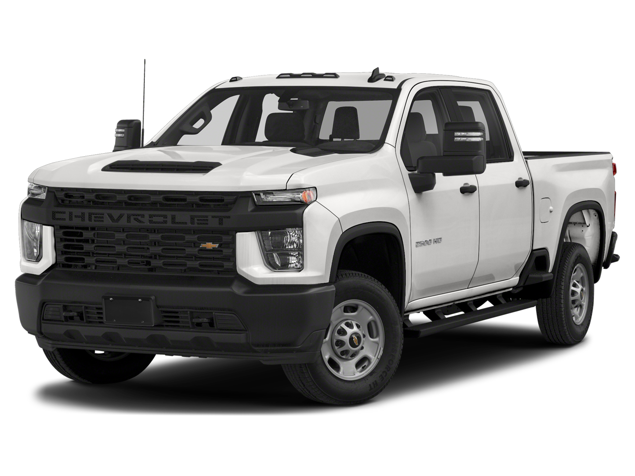 Summit White 2023 Chevrolet Silverado 2500HD Work Truck Double Cab LB 4WD Pickup Truck Four-Wheel Drive Automatic