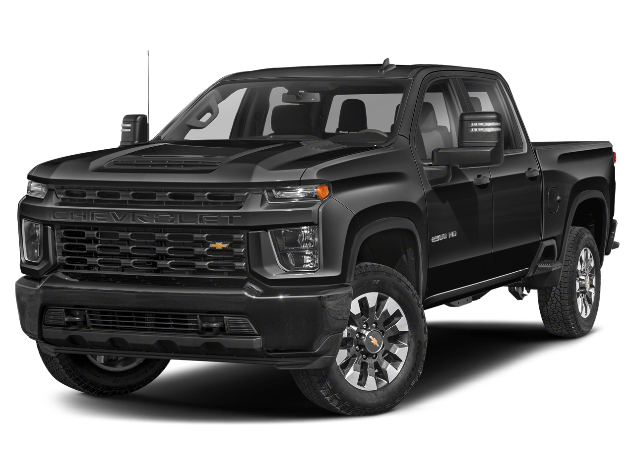 Mosaic Black Metallic 2023 Chevrolet Silverado 2500HD Custom Crew Cab 4WD Pickup Truck Four-Wheel Drive Automatic