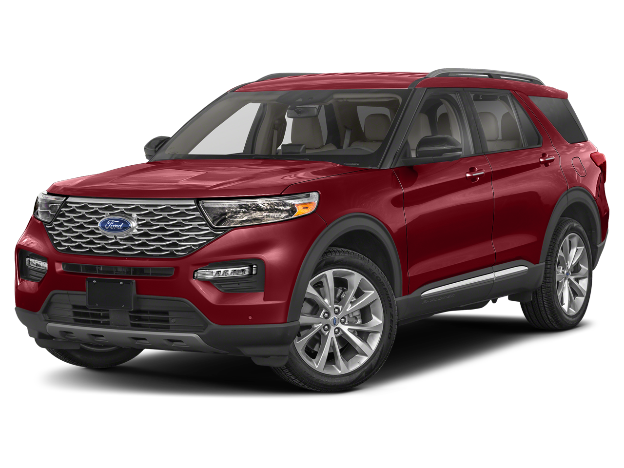 White Metallic 2023 Ford Explorer SUV / Crossover All-Wheel Drive Automatic