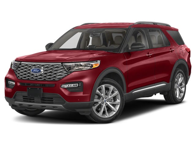 White Metallic 2023 Ford Explorer SUV / Crossover All-Wheel Drive Automatic