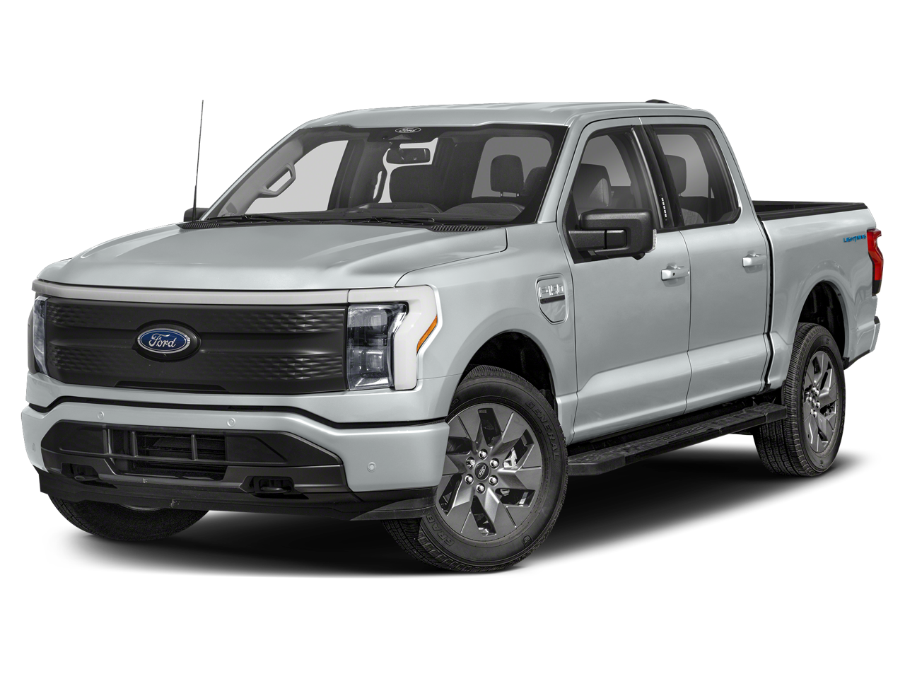 Blue 2023 Ford F-150 Lightning XLT SuperCrew AWD Pickup Truck All-Wheel Drive Automatic