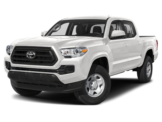 White 2023 Toyota Tacoma SR V6 Double Cab 4WD Pickup Truck Four-Wheel Drive 6-Speed Automatic