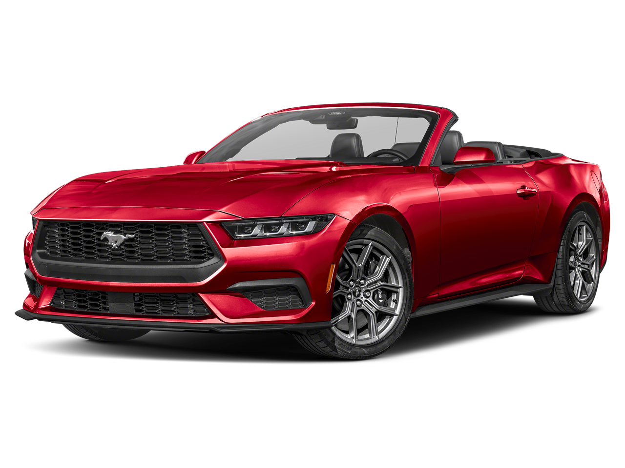 Red Metallic 2024 Ford Mustang EcoBoost Convertible RWD Convertible Rear-Wheel Drive Automatic
