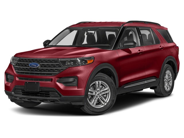 Rapid Red Metallic Tinted Clearcoat 2024 Ford Explorer XLT AWD SUV / Crossover All-Wheel Drive Automatic