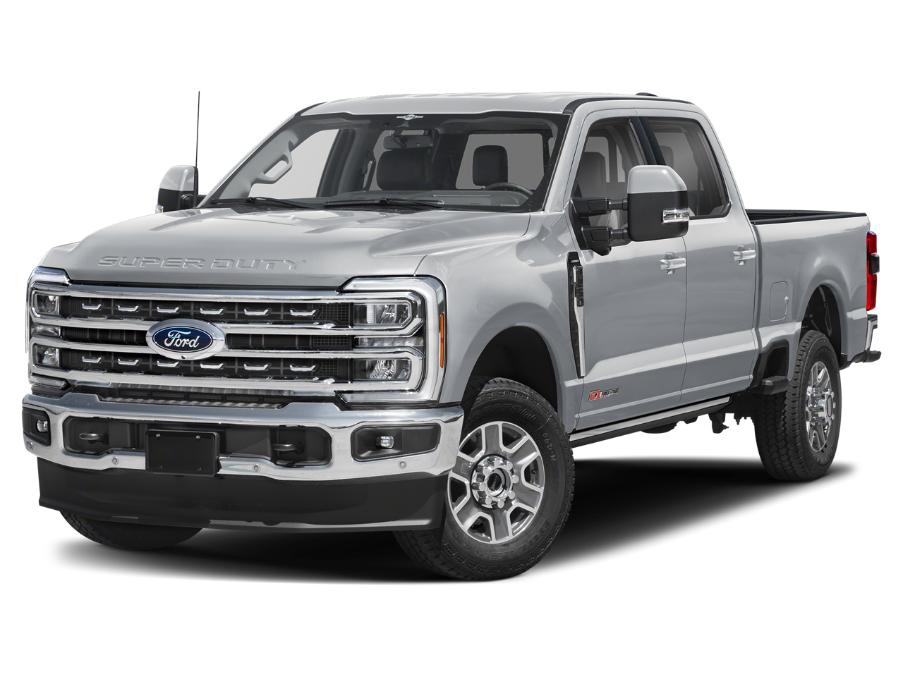 White 2024 Ford F-250 Super Duty Lariat Crew Cab 4WD Pickup Truck Four-Wheel Drive 
