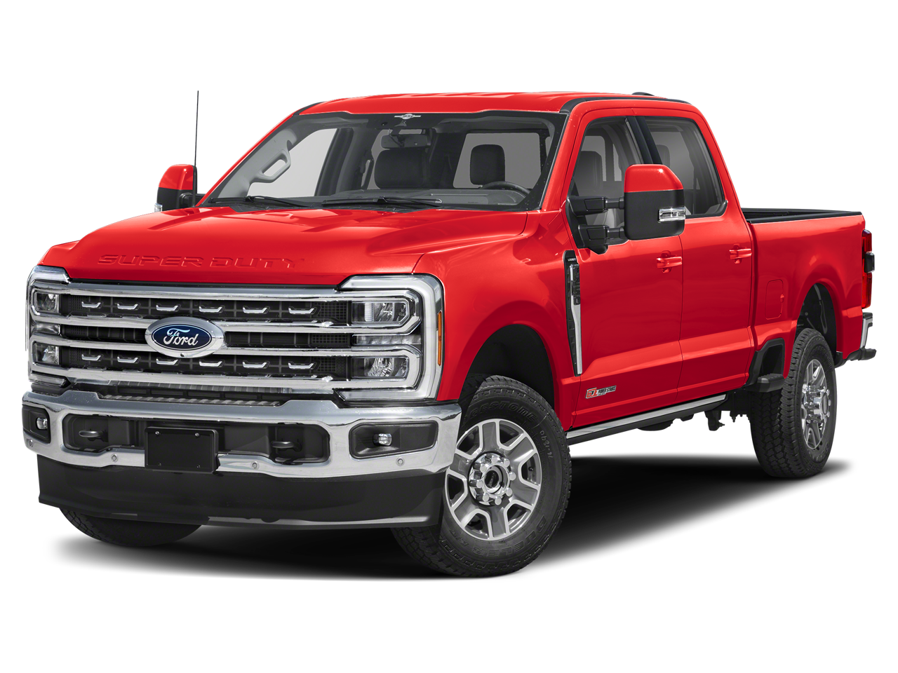 White 2024 Ford F-250 Super Duty Lariat Crew Cab 4WD Pickup Truck Four-Wheel Drive 