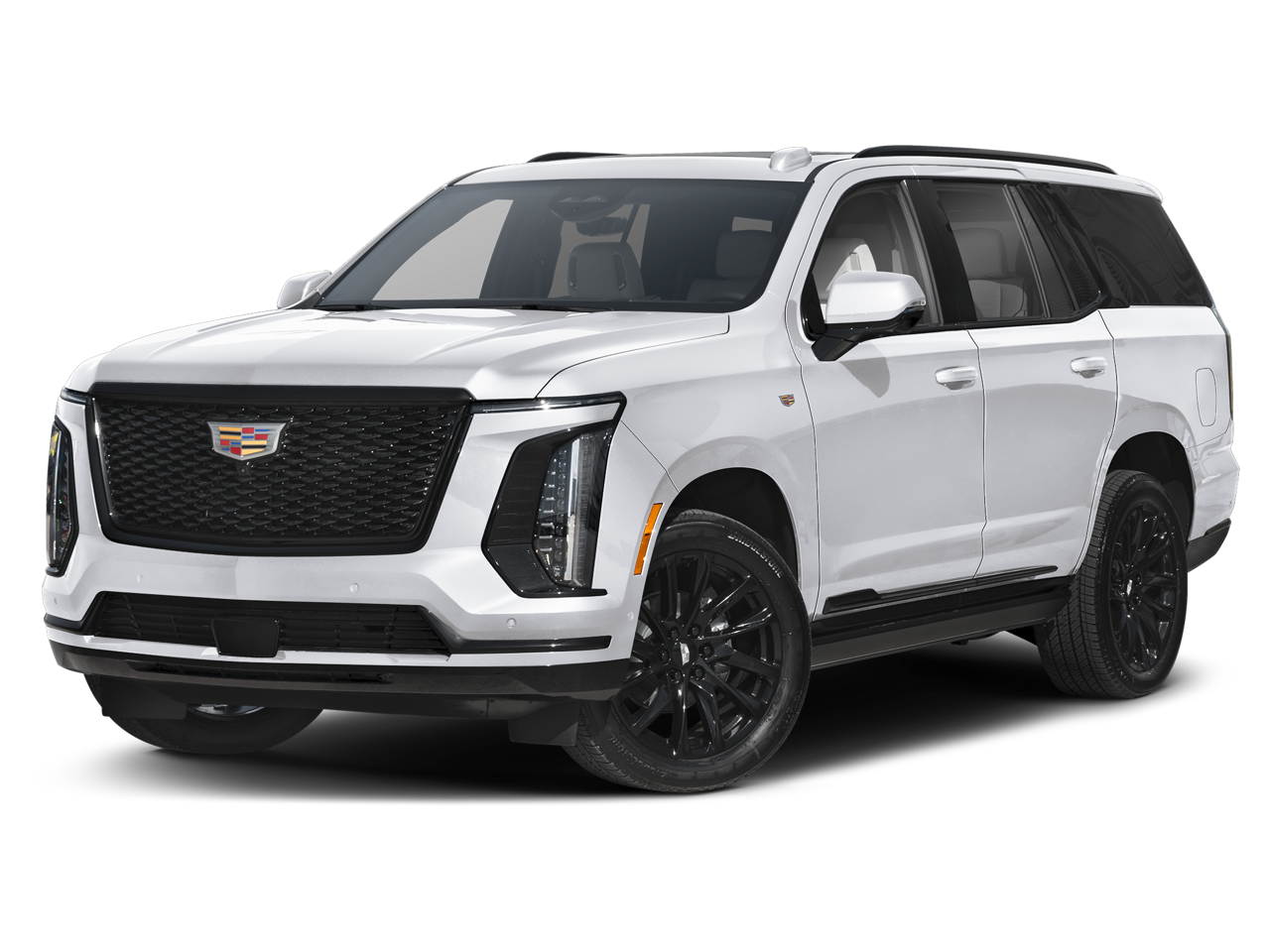 Crystal White Tricoat 2025 Cadillac Escalade SUV / Crossover Four-Wheel Drive Automatic