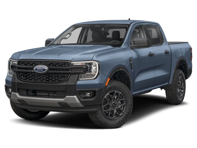 Blue Metallic 2025 Ford Ranger XLT SuperCrew 4WD Pickup Truck Four-Wheel Drive Automatic