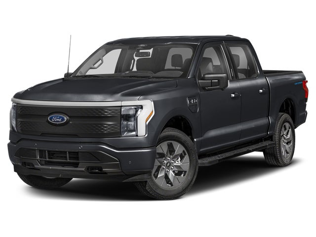 Space White Metallic 2025 Ford F-150 Lightning XLT SuperCrew AWD Pickup Truck All-Wheel Drive Automatic
