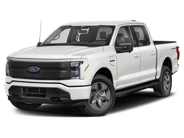 Space White Metallic 2025 Ford F-150 Lightning XLT SuperCrew AWD Pickup Truck All-Wheel Drive Automatic