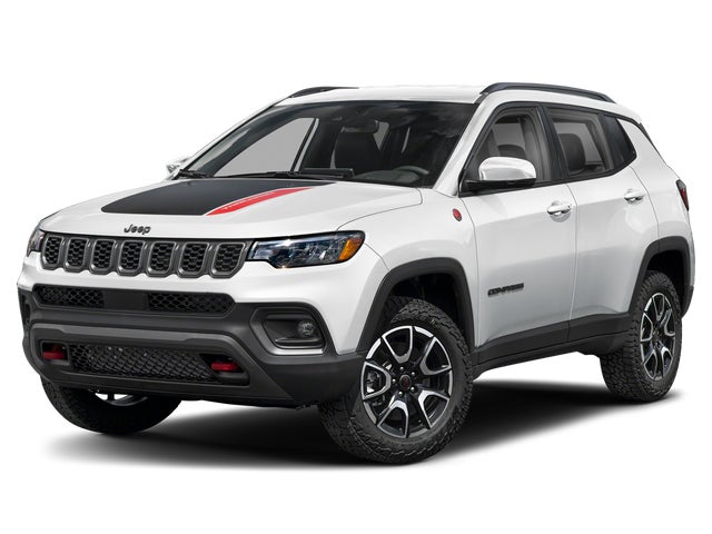 White 2025 Jeep Compass Trailhawk 4WD SUV / Crossover Four-Wheel Drive 8-Speed Automatic