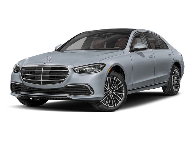 Moonlight White 2025 Mercedes-Benz S-Class S 580 4MATIC Sedan All-Wheel Drive 9-Speed Automatic