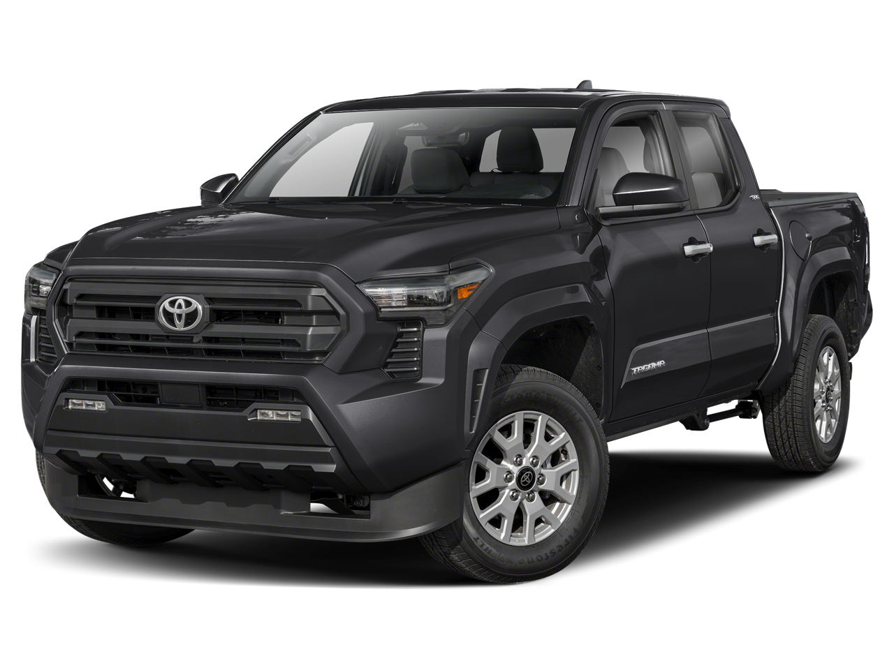 Black 2025 Toyota Tacoma SR5 Double Cab 4WD Pickup Truck Four-Wheel Drive 8-Speed Automatic