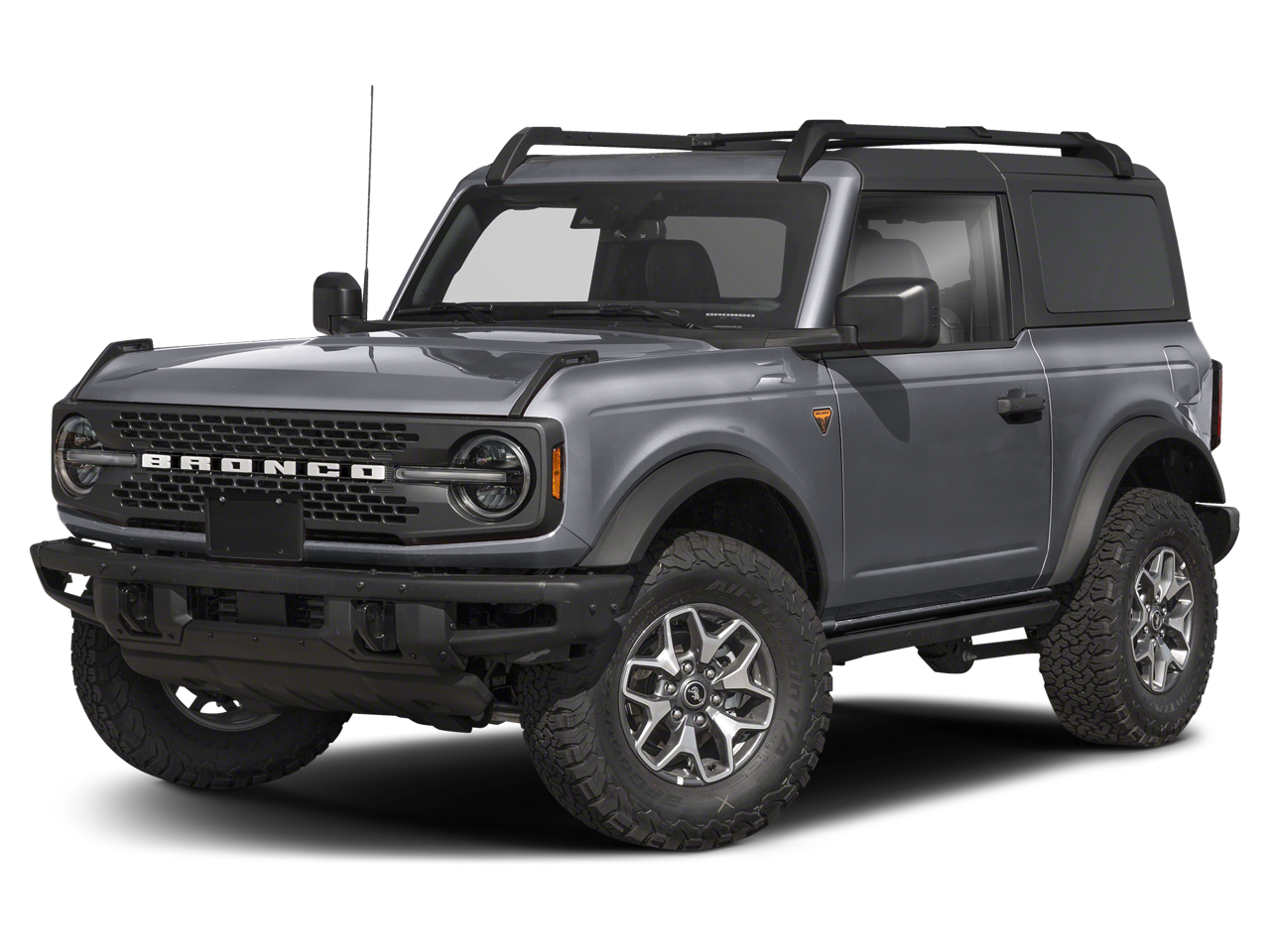 2026 Ford Bronco two-door with off-road tires shown in front left view at Lakeland Ford
