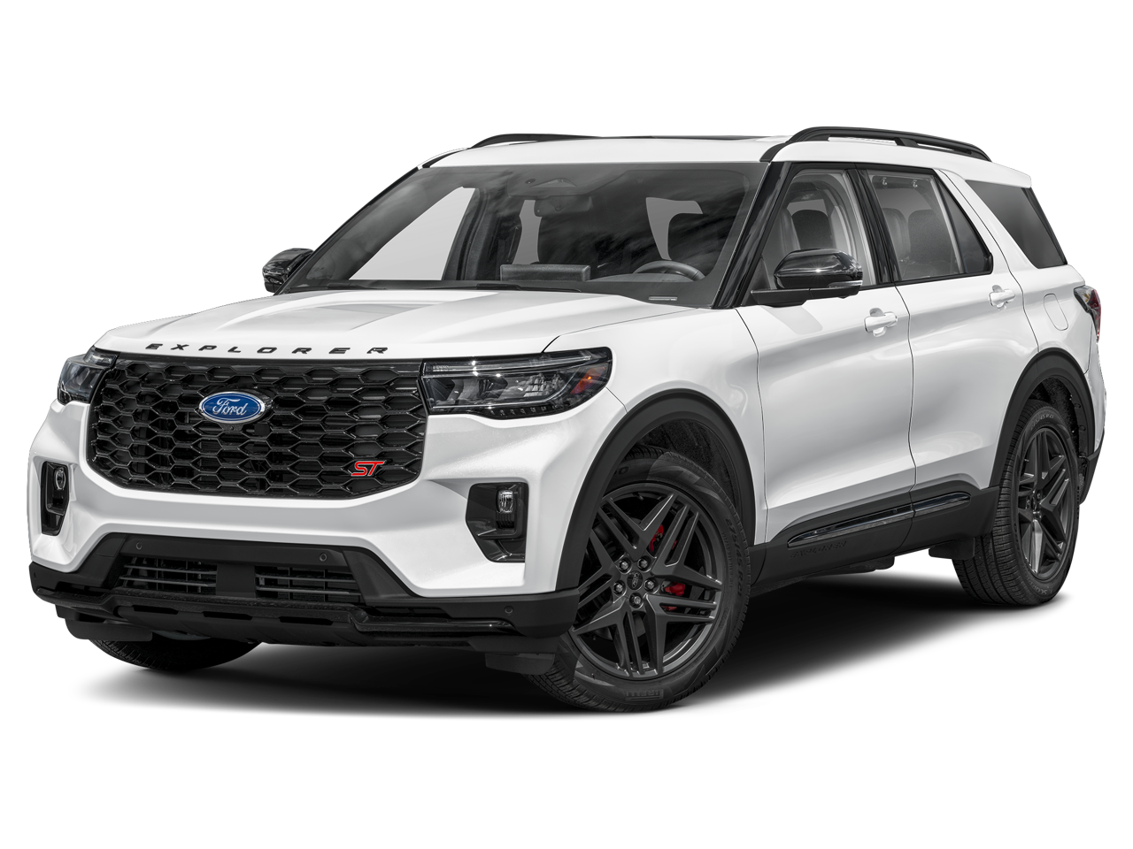 2026 Ford Explorer three-row SUV, front three-quarter view