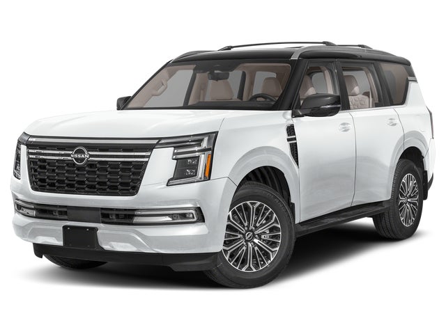Aspen White Tricoat/Super Black 2026 Nissan Armada Platinum 4WD SUV / Crossover Four-Wheel Drive Automatic