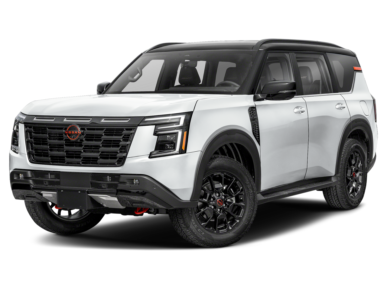 Aspen White Tricoat/Super Black 2026 Nissan Armada PRO-4X 4WD SUV / Crossover Four-Wheel Drive Automatic