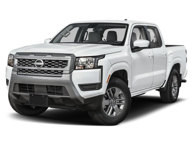 Glacier White 2026 Nissan Frontier SV Crew Cab 4WD Pickup Truck Four-Wheel Drive 9-Speed Automatic Overdrive