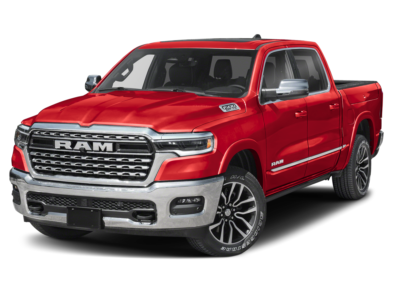 Molten Red Pearl-Coat Exterior Paint 2026 RAM 1500 Pickup Truck Four-Wheel Drive 8-Speed Automatic