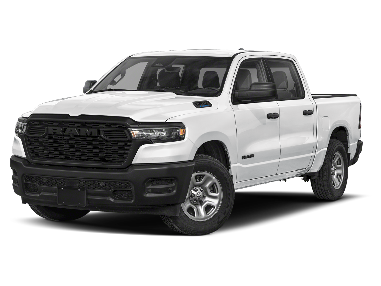 White 2026 RAM 1500 Tradesman Crew Cab 4WD Pickup Truck Four-Wheel Drive 8-Speed Automatic
