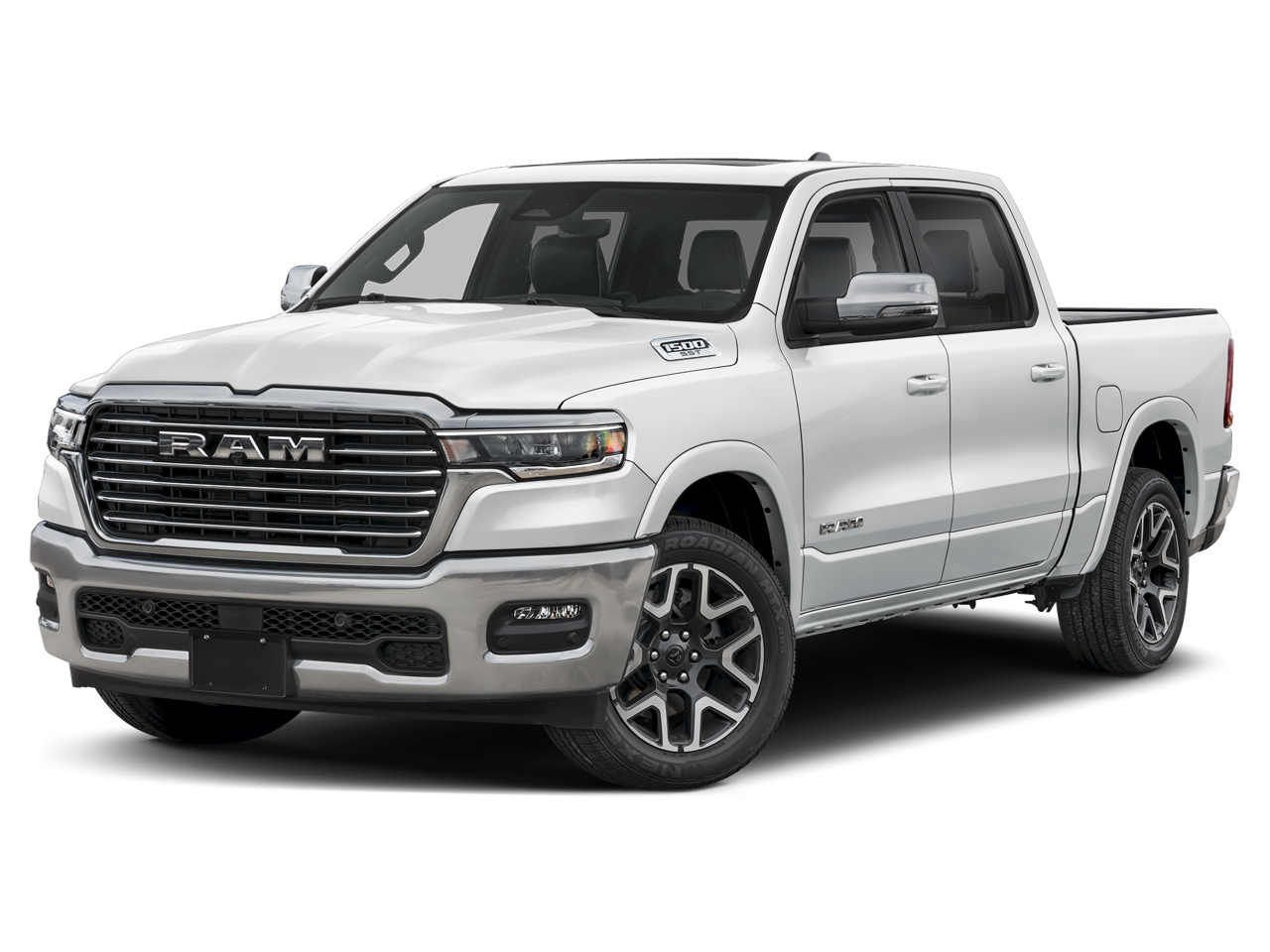 New 2026 Bright White Clear-Coat Exterior Paint RAM RAM 1500 LARAMIE CREW CAB 4X4 5
