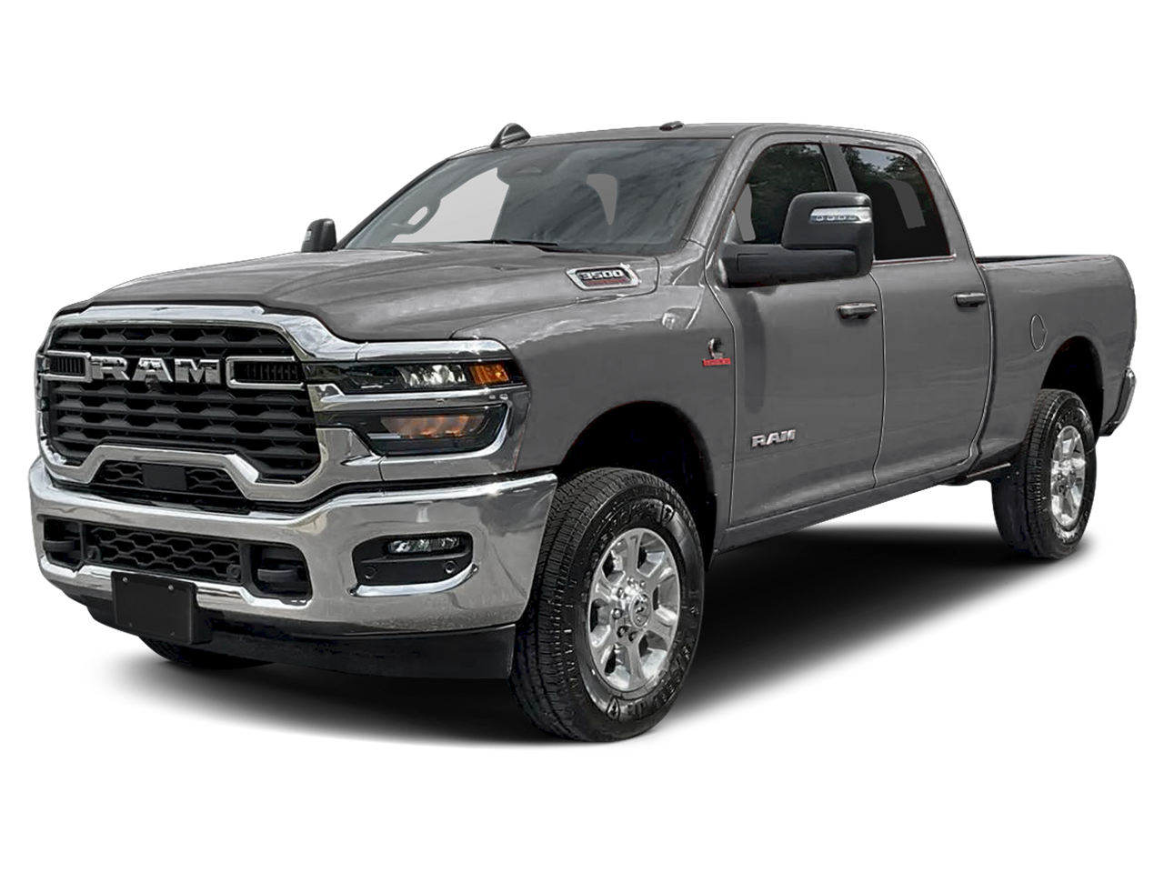 Ceramic Gray Clear-Coat Exterior Paint 2026 RAM 3500 Big Horn Crew Cab 4WD Pickup Truck Four-Wheel Drive 8-Speed Automatic