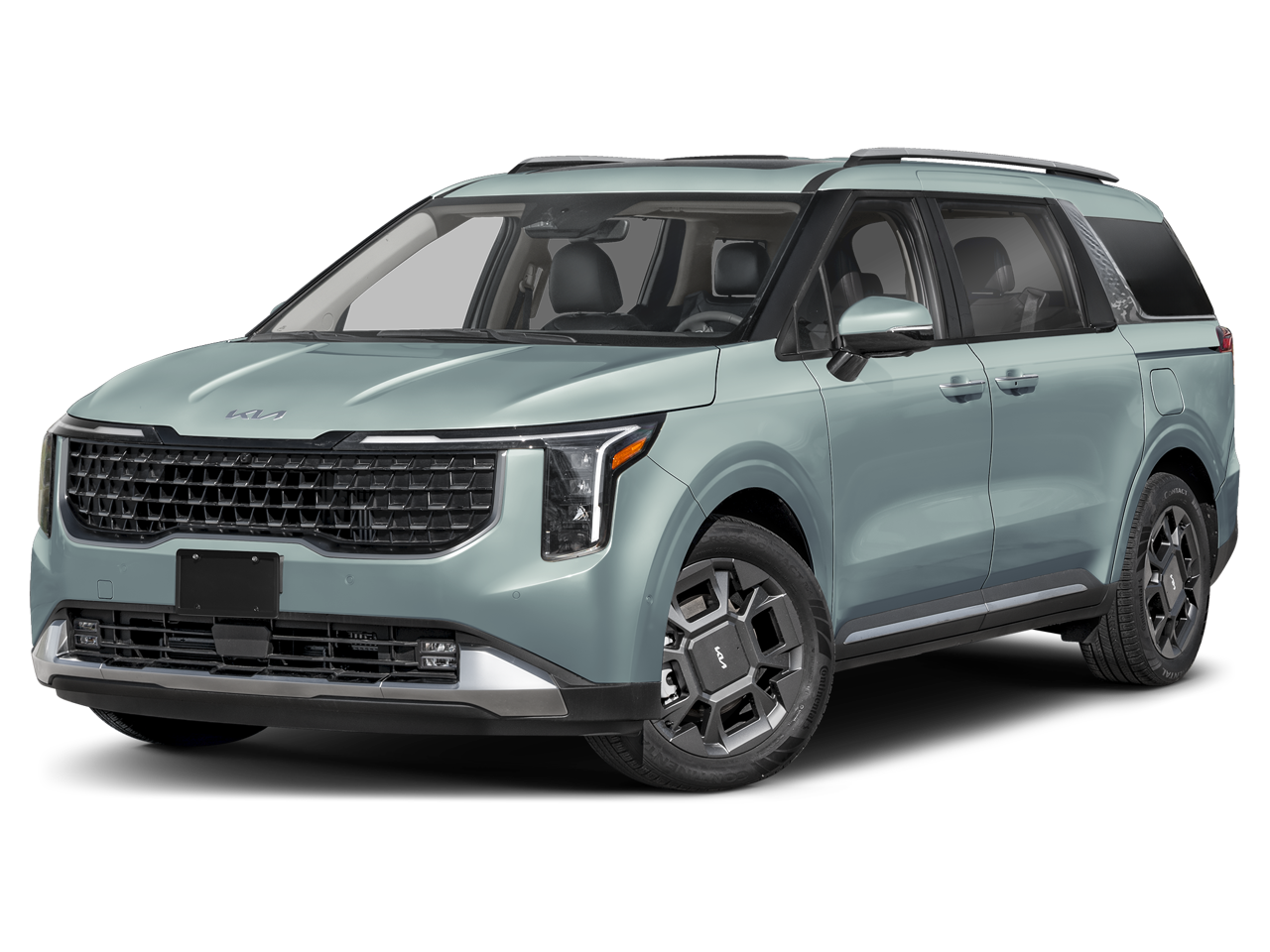 Green 2027 Kia Carnival Hybrid Minivan Front-Wheel Drive 