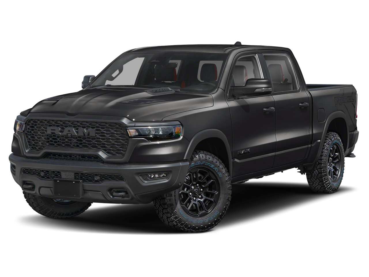 New 2027 Diamond Black Crystal Pearl-Coat Exterior Paint RAM RAM 1500 REBEL CREW CAB 4X4 5