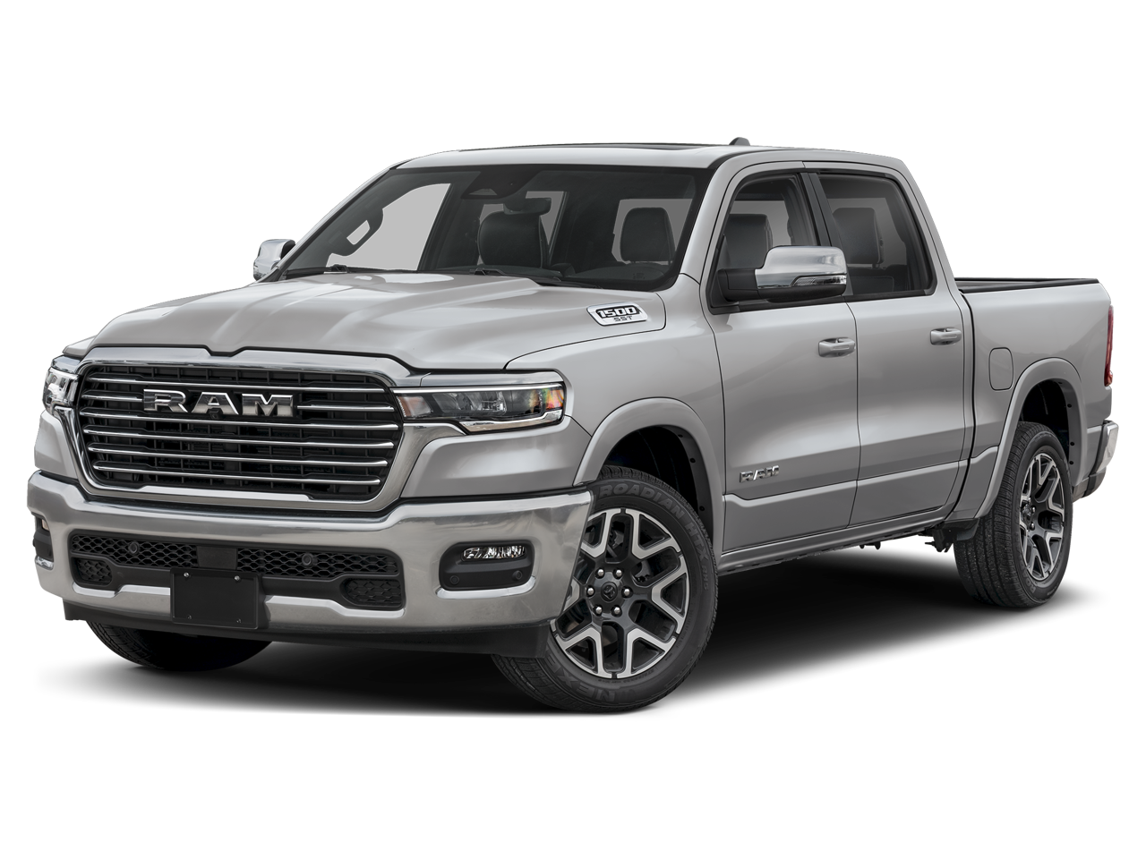 New 2027 Silver Zynith Exterior Paint RAM RAM 1500 LARAMIE CREW CAB 4X4 5