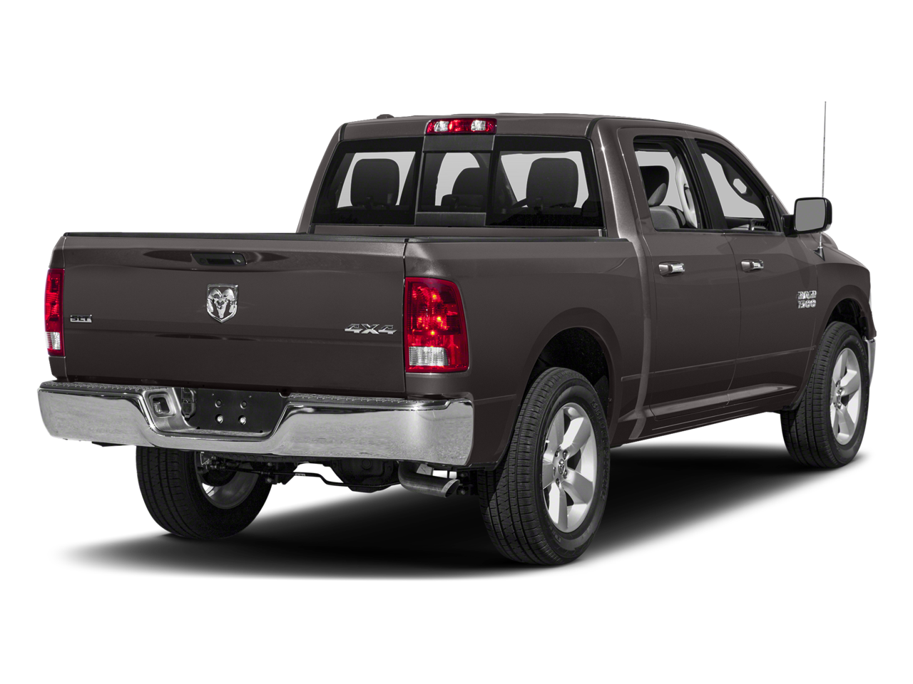 Gray (Granite Crystal Metallic Clearcoat) 2017 RAM 1500 Big Horn Crew Cab 4WD Pickup Truck Four-Wheel Drive 8-Speed Automatic
