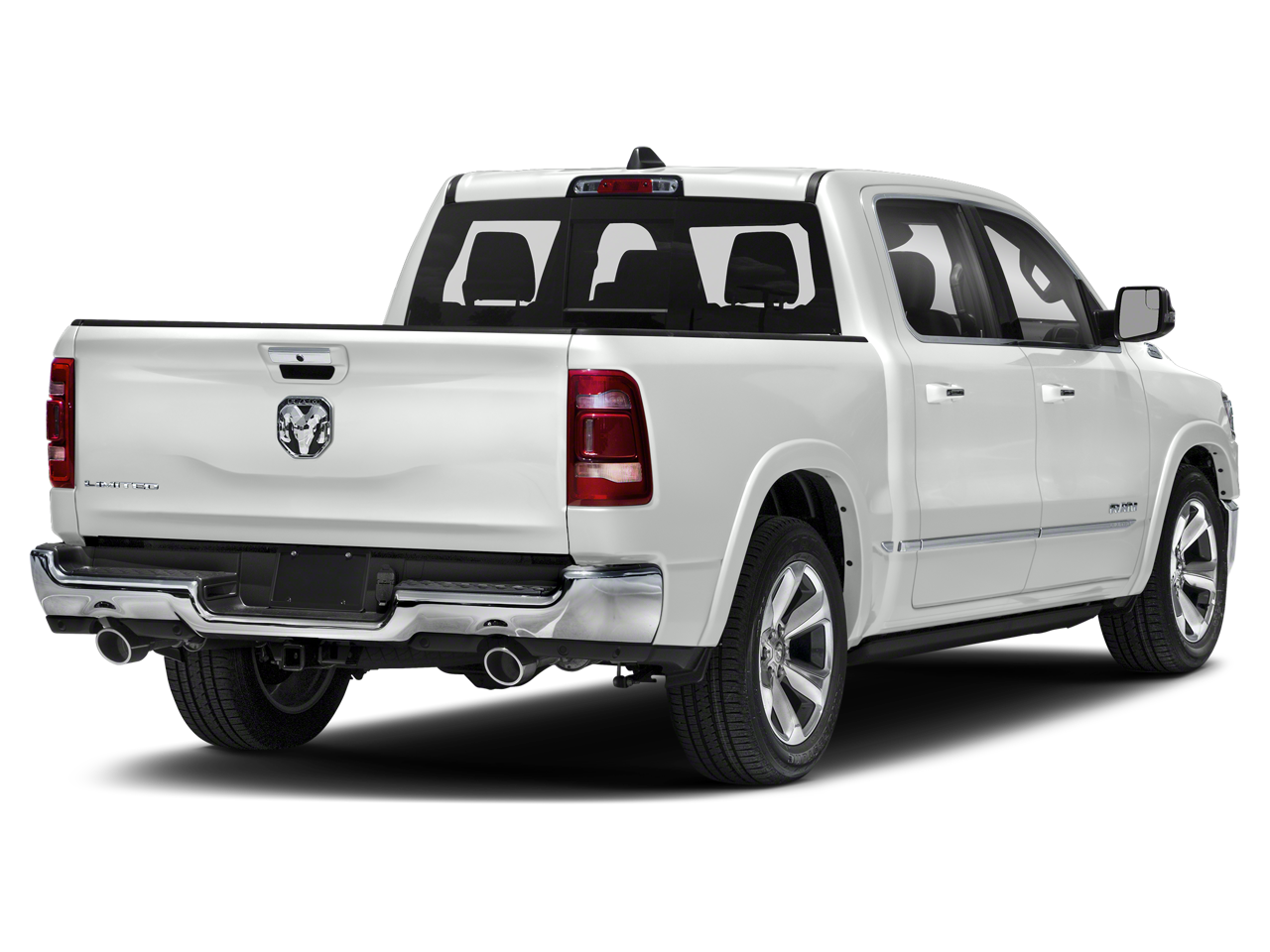 Used 2019 Ivory White Tri-Coat Pearlcoat RAM Limited Crew Cab 4x4 5