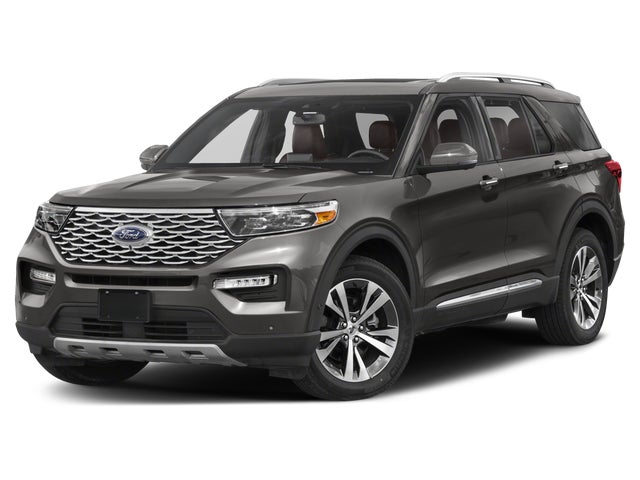 Red Metallic 2020 Ford Explorer Platinum AWD SUV / Crossover All-Wheel Drive Automatic