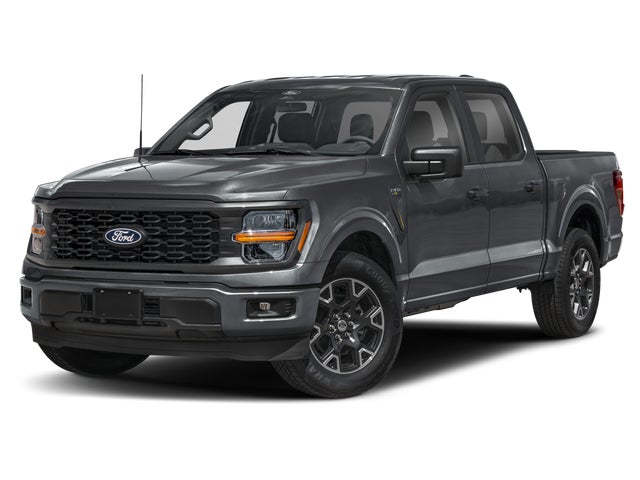 Gray Metallic 2024 Ford F-150 STX SuperCrew 4WD Pickup Truck Four-Wheel Drive Automatic